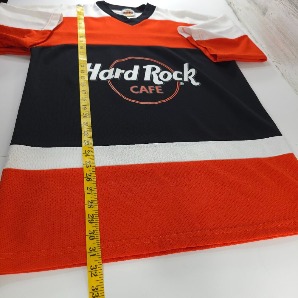 VINTAGE 90s HARD ROCK CAFE PHILADELPHIA MENS SIZE MEDIUM V NECK SHORT SLEEVE - Picture 10 of 11